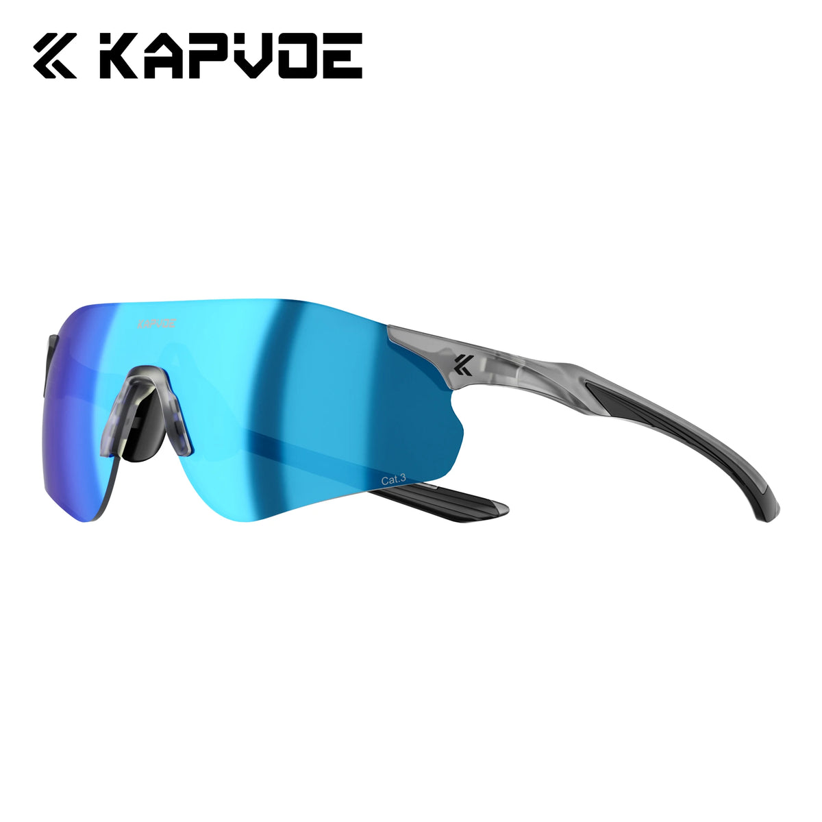 Kapvoe Neue Outdoor-Lauf- und Fahrradbrille, photochrome Sonnenbrille für Damen und Herren, Sportbrille für Marathon und Radfahren, UV400-Schutzbrille