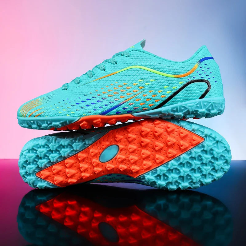 Nouvelles chaussures de football pour hommes, crampons unisexes, chaussures de football professionnelles, vente chaude, chaussures de futsal de haute qualité pour femmes, baskets ultralégères TF/FG