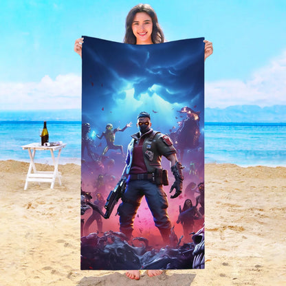 Game F-Fortnites Beach Towel Hotel Towels Bathroom Sauna Spa Playa Travel Swimming Pool For Home Baby Bath Microfiber Gym Shower