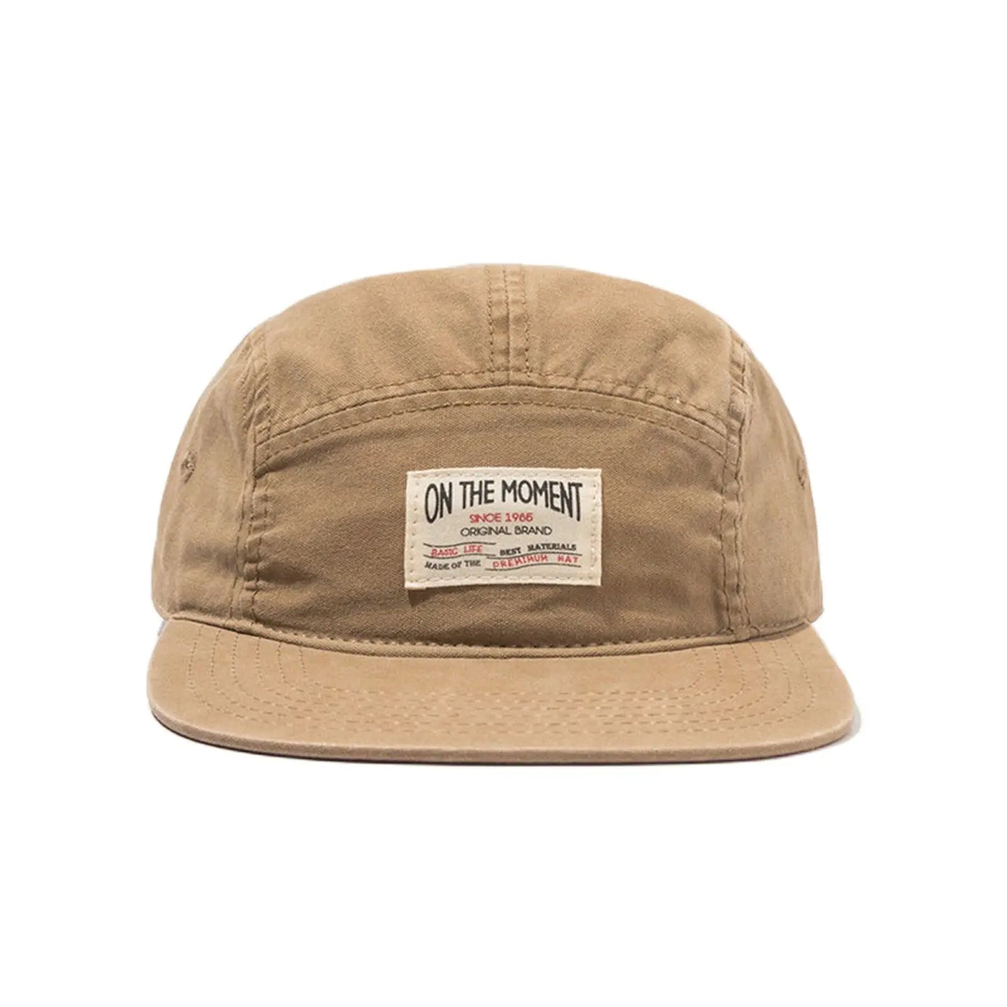 ON THE MOMENT Cotton 5 Panel Baseball Cap Snapback Caps Bone Gorras Hombre Originales Hip Hop Hats For Men Women Adjustable