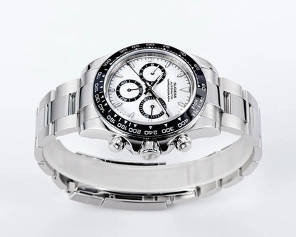 Sugess Diving Mens Watch Panda Automatic Mechanical Chronograph Peacock SL4801 Movement Wristwatch Waterproof Ceramic Bezel New