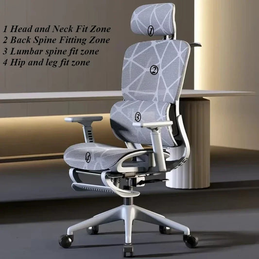 Gaming Chair Office Desk Ergonomic Computer Adjustable Armrests 3D Headrest Chair Lift Chair Back  Can Tilt Back with Foo Pedals