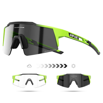 Kapvoe Fotochromowe okulary rowerowe dla mężczyzn Okulary modowe Rower górski Rower szosowy Okulary do jazdy na świeżym powietrzu Okulary sportowe MTB