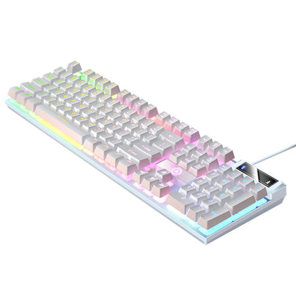 USB Wired Gaming Keyboard, 104 Keys Compatible with Windows Laptop/Computer/PC, Ergonomic Design, Office & Gaming Accessories
