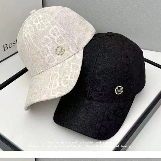 Letter-Printed Baseball Cap Casual and Versatile Baseball Cap Retro Fashion Comfortable Sun Hat for Women