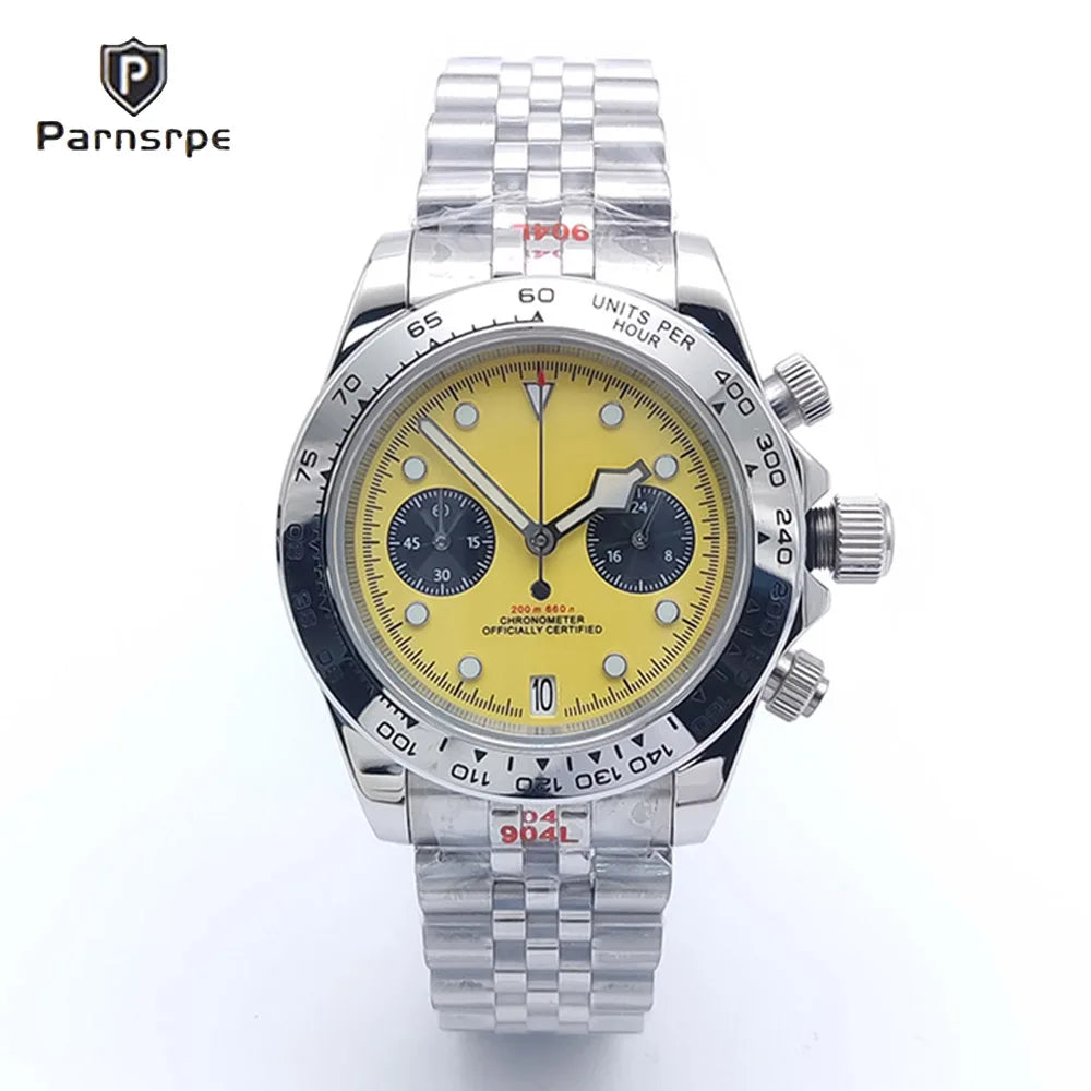 VK64 Men’s Chronograph Watch  Sapphire Crystal AR Glass, 5 Bar Waterproof Quartz Sports Watch