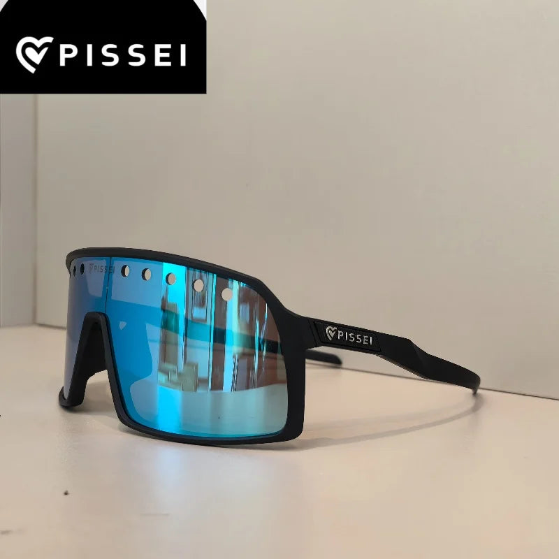 Gafas de ciclismo PISSEI 9406A. Gafas de sol con revestimiento de colores. Gafas TR90 para hombre con protección anti-UV400. Gafas deportivas de ciclismo para mujer.