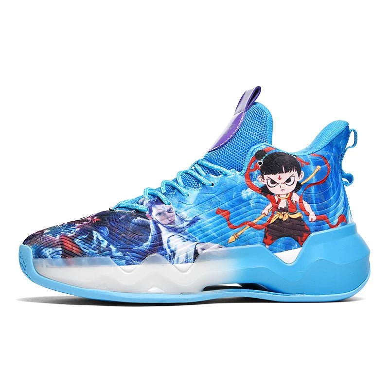 Chaussures de sport unisexes, chaussures d'entraînement de basket-ball respirantes en maille tendance, bottes de compétition légères à rebond pour hommes