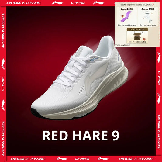 Дамски състезателни обувки за бягане Li-Ning RED HARE 9 LIGHT FOAM ULTRA, дишащи, стабилни и противохлъзгащи тренировъчни маратонки LiNing ARPW004