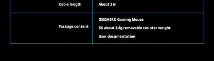 Logitech G502 HERO Cable Game Mouse E-Sports Eating Chicken Mechanical Mouse RGB Light Can Be Balanced To Eat Chicken Macro Prog