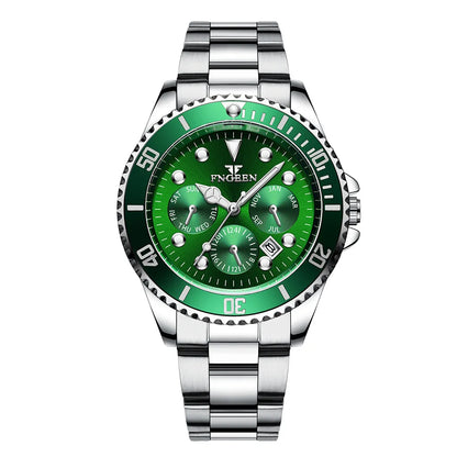 Montre à quartz de luxe pour homme BINBOND, précise, avec date automatique, lumineuse, étanche, idéale pour le sport, les affaires et les loisirs. Résistante et durable.