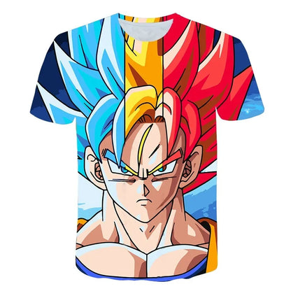 Men's T-shirts Dragon Ball Z T-shirt Boys Clothes Children's Clothing Summer Short Sleeve Kids Cartoon Tee Tops Baby Boy