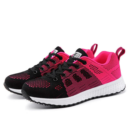 Zapatos planos para mujer, zapatos con cordones, zapatillas deportivas informales, zapatos blandos para mujer, tallas grandes