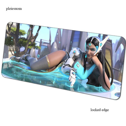 Alfombrilla de ratón gaming Overwatch con impresión HD, 900x400x3mm, alfombrilla gamer para escritorio de ordenador, económica, para notebook y PC