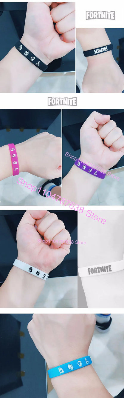 Lysande silikonarmband med Fortnite-tema, festdekoration, födelsedagsarmband, gummiband, trendiga leksaker för vuxna och tonåringar, födelsedagspresent