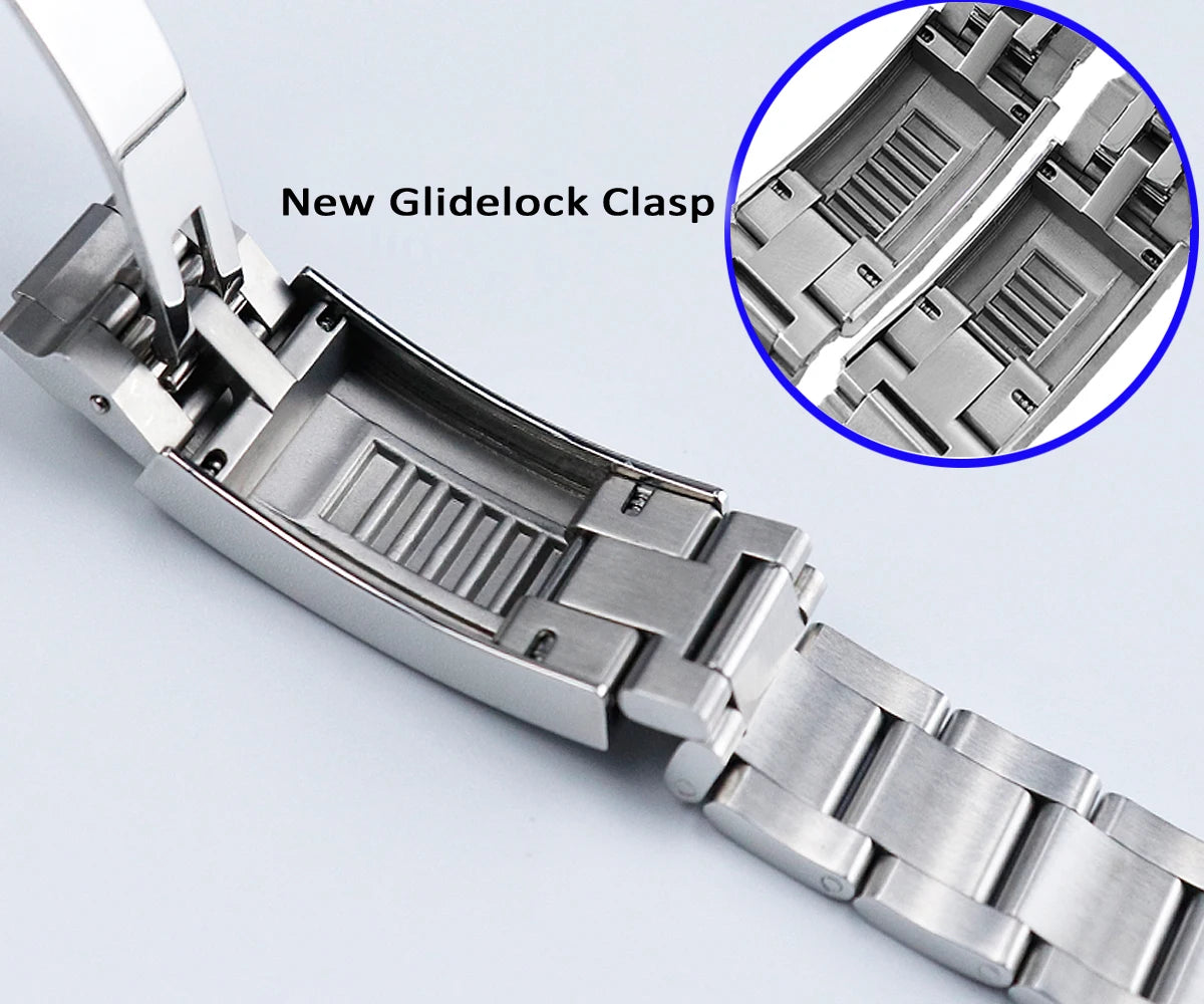 Tandorio 20ATM 40mm Men's Automatic Diver Watch For Miyota 8215 Asia 2824 Sapphire Glass Ice Blue Stainless Steel Jubilee Watch