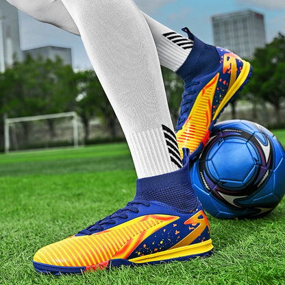 Chaussures de football pour hommes, crampons longs FG / crampons courts TF, antidérapantes, pour terrain naturel et synthétique, entraînement
