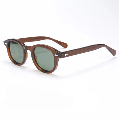Polarized Sunglasses Men Women Johnny Depp Lemtosh Style Sun Glasses Retro Round Acetate Frame UV400 Lens Oculos