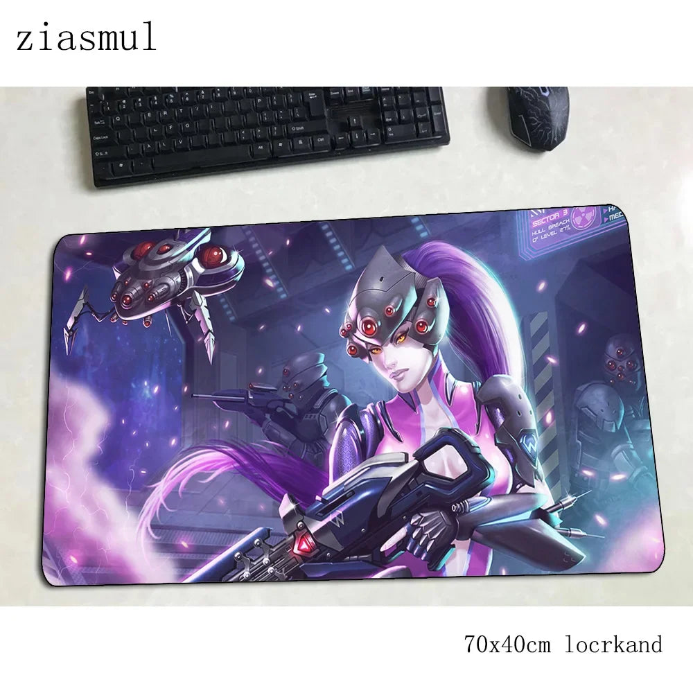 Alfombrilla para ratón Overwatch, elegante tapete para ordenador 70x40cm, alfombrilla gaming grande XL para ratón y teclado, juegos PC gamer y escritorio