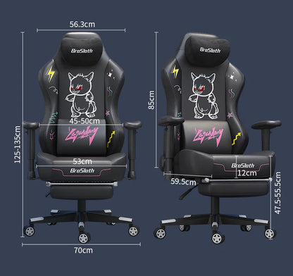 Chaise de jeu Anji pour l'e-sport, chaise de bureau pour ordinateur avec hauteur réglable, design ergonomique pour les joueurs, utilisation au bureau et à domicile