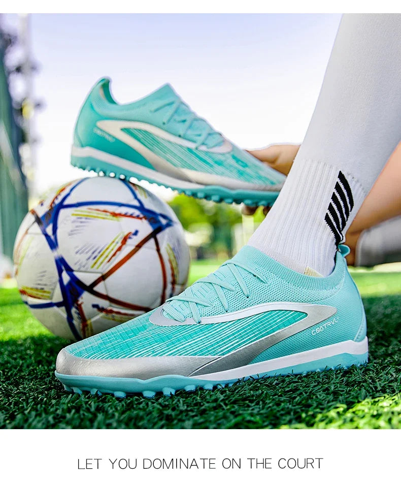 New Men Football Boots Outdoor Cleats Breathable Adult Non Slip Soccer Shoes Sport Long Spikes Training Boys Match Comfortable