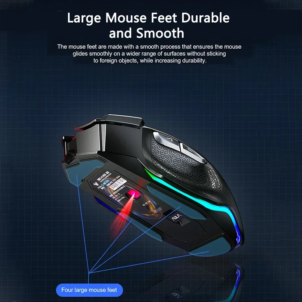 AULA SC550 Wireless Gaming Mouse Dual-mode Rechargeable Luminous Mechanical gaming mouse for Desktop/laptop E-sports USB Mouse