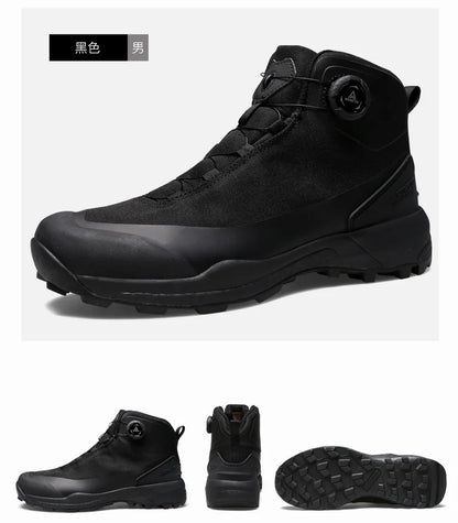 HUMTTO hiking shoes men's winter high-top warm non-slip hunting shoes women outdoor sports cushioning snow boots Tactical boots