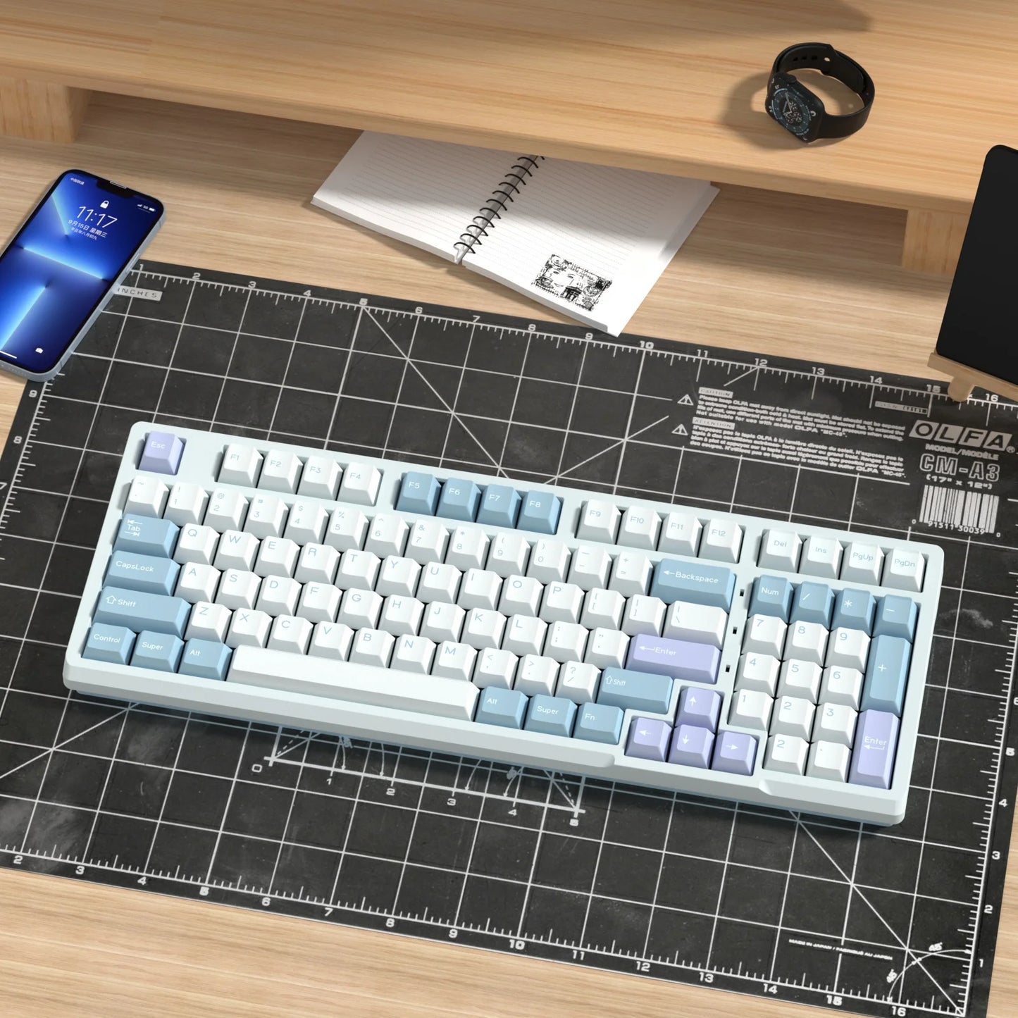 KBDiy GMK Illusion Set di tasti profilo Cherry Double Shot PBT ISO per tastiera meccanica gamer Kit Gaming stile rétro