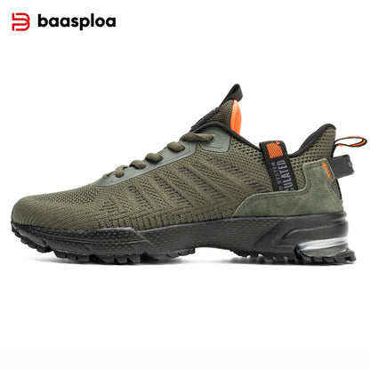 Baasploa Men Running Shoes Brand Male Designer Mesh Casual Sneakers Lightweight Lace-Up New Male Outdoor Sports Tennis Shoe