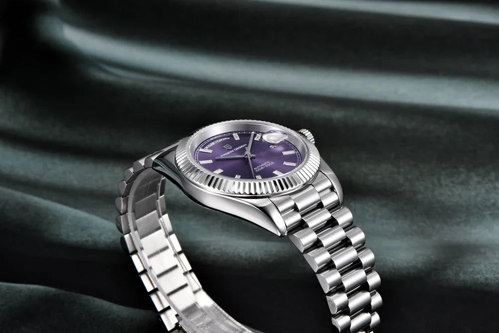 Montre PAGANI DESIGN DD40 pour homme – Modèle en or rose, montre-bracelet mécanique de luxe, mouvement automatique, verre saphir avec traitement antireflet, étanche