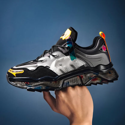 Luxury Men's Sneakers, Casual Breathable Trainer, Race Fashion Loafers, Running Shoes for Men Tennis