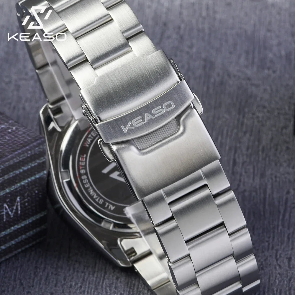 KEASO Top Men Dive Watch C3 Super Luminous 316L Solid Steel 20Bar Waterproof Sapphire Mirror MIYOTA 2035 Quartz Movement Watch