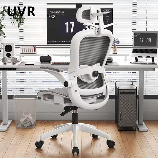 UVR Gaming Computer Chair Can Sit Reclining Lift Ergonomic Armchair Living Room Backrest Boss Chair Mesh Office Chair Furniture