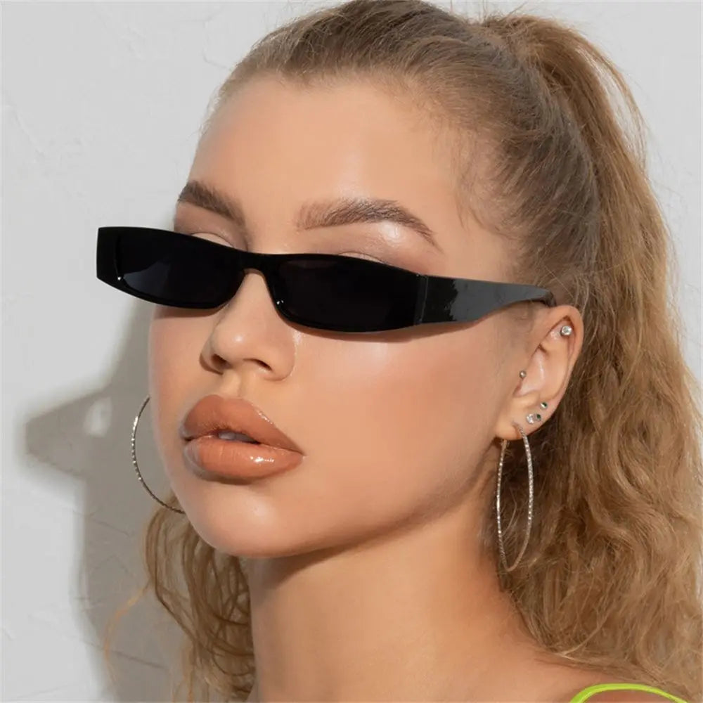 Small Rectangle Sunglasses Women Men Retro Narrow Frame Leopard Vintage Square Sun Glasses Female Punk Cat Eye Eyewear Oculos