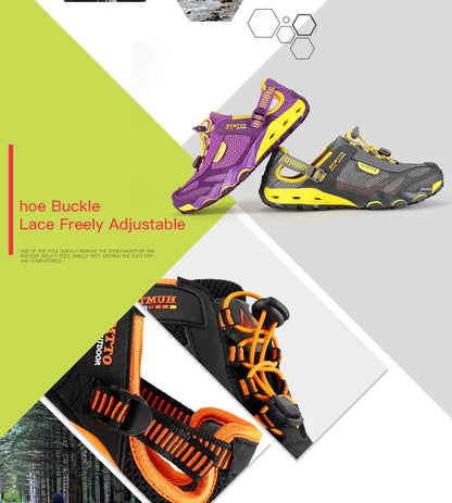 HUMTTO Summer Wading Hiking Shoes for Men Outdoor Men Sneakers Breathable Quick Drying Sports Trekking Beach Barefoot Men's Shoes