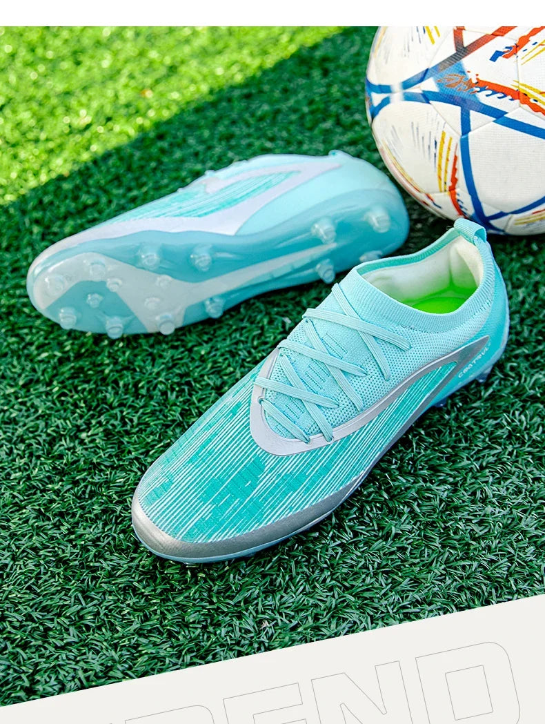 New Men Football Boots Outdoor Cleats Breathable Adult Non Slip Soccer Shoes Sport Long Spikes Training Boys Match Comfortable