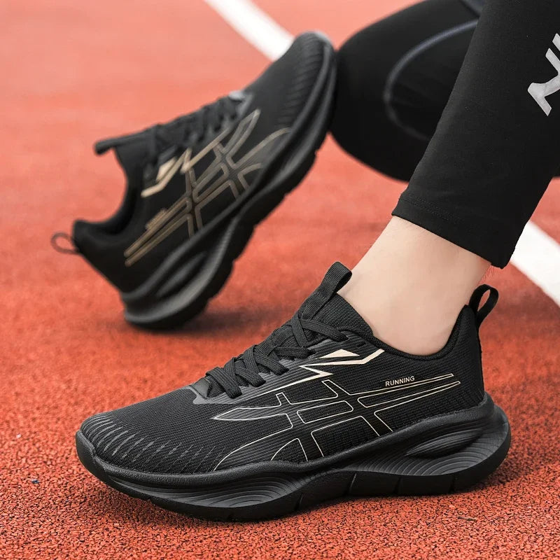 Men's and Women's EVA Sole Mesh Upper Breathable Running Shoes Soft Shock-Absorbing Sports Shoes Unisex Lightweight Sneakers