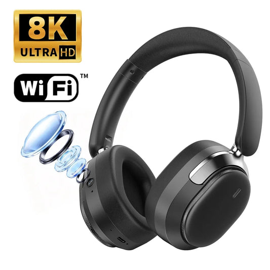 Casque Lenovo Smart supra-auriculaire avec caméra HD 8MP, reconnaissance d'objets par IA, traduction par IA, casque Bluetooth, pour les trajets quotidiens