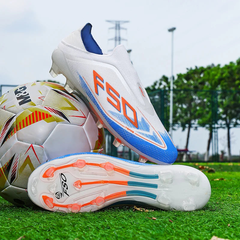 New Men Football Boots Futsal Outdoor Sneakers Match Grass Non-Slip High-quality Soccer Shoes Cleats Hot-selling High-top Light