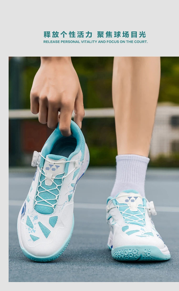 Badminton-Schuhe für Herren, Trainings- und Sportschuhe für drinnen und draußen, rutschfest, strapazierfähig, aus Mesh, atmungsaktiv, Tischtennis-Schuhe