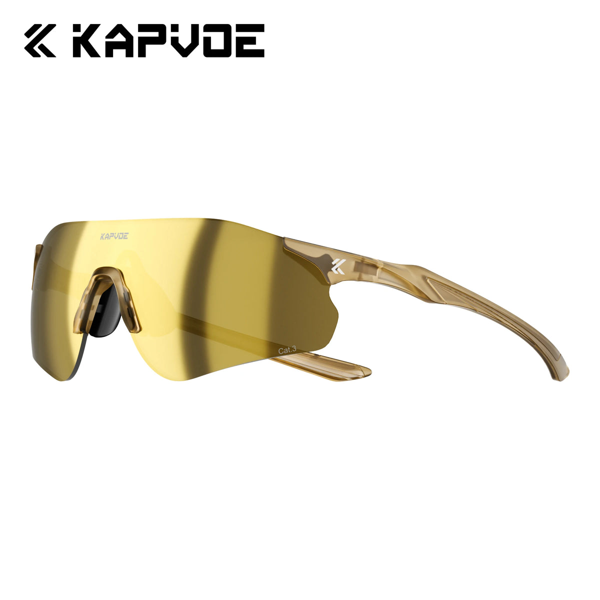 Kapvoe Neue Outdoor-Lauf- und Fahrradbrille, photochrome Sonnenbrille für Damen und Herren, Sportbrille für Marathon und Radfahren, UV400-Schutzbrille