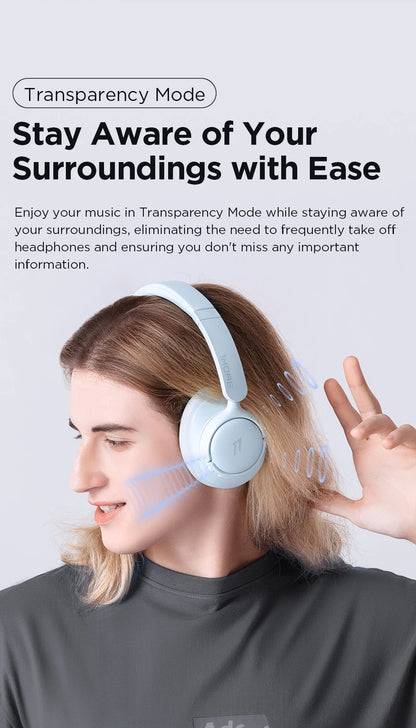 1MORE HQ31 Headphones Bluetooth Wireless Headsets Noise Cancelling Headset Earphone flash-sale penetration