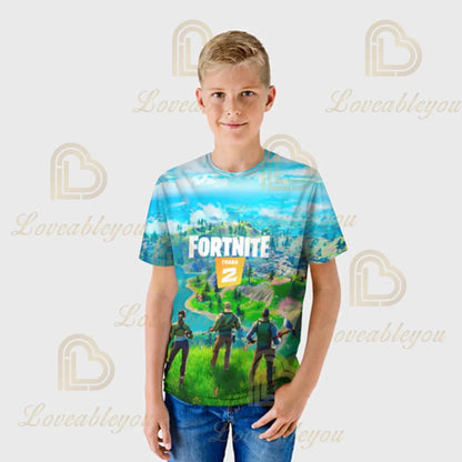 Fortnite-huppari, 3D-painettu plus size -huppari, hupullinen collegepaita, T-paita lapsille, muodikas streetwear-huppari, rento takki
