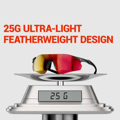 Kapvoe Neue Outdoor-Lauf- und Fahrradbrille, photochrome Sonnenbrille für Damen und Herren, Sportbrille für Marathon und Radfahren, UV400-Schutzbrille