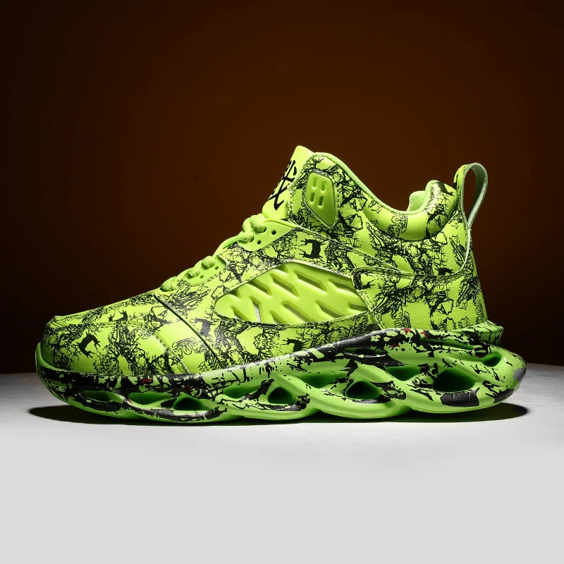 Męskie buty sportowe z miękką podeszwą, antypoślizgowe, odporne na zużycie, sprężyste, z nowej skóry, oddychające, wygodne, modne, sznurowane buty do biegania na świeżym powietrzu