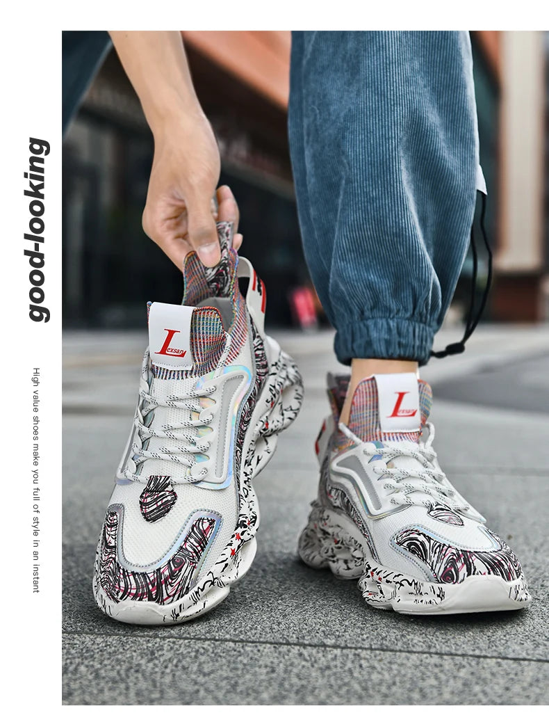 Men's Sneakers Male Casual Men's Shoes Tennis Luxury Shoes Trainer Race Breathable Shoes Fashion Running Shoes for Women