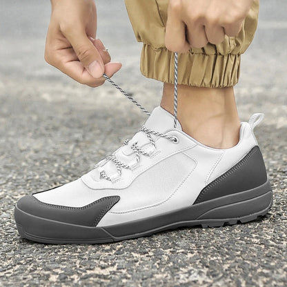 Leisure Walk Men Casual Shoes Fashion Genuine Leather Sneakers Outdoor Male Sports Shoes Non-Slip Walking Shoes Treking Footwear