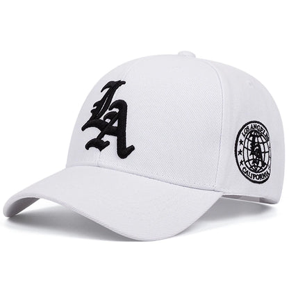 Gorra de béisbol de moda para mujer con bordado «LA Letter Side Earth»; gorra informal; gorra deportiva para hombre para actividades al aire libre; gorra para protegerse del sol; gorra de hip hop