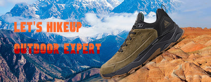 HIKEUP Nyeste vandresko til mænd Slidstærke skridsikre udendørs sneakers til klatring, trekking og jagt – herresport i ruskind og læder