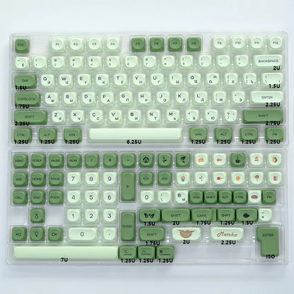 KBDiy KOA  Profile PBT Honey Milk Keycaps Russian Korean Japanese 137 Keys Caps for Mechanical Keyboard Keycap MAC for MX Switch